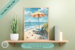 Lowcountry Seaside Serenity – Coastal Beach Scene Printable Wall Art - Tranquil & Calm Digital Print for Home or Office Decor