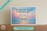 Shoreline Serenity - Peaceful Ocean Sunrise Digital Wall Art - Instant Download Of Peace and Tranquility for Home or Office Decor