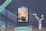 Serene Dusk & Dawn - Coastal Escape Fishing Boat Wall Art, Printable Sunrise Seascape Home and Office Decor - Ideal gift for art enthusiasts