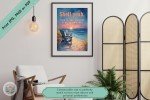 Shell Yeah, Seaside Serenity - Coastal Beach Sunset Wall Art for Home or Office Decor