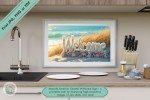 Seaside Serenity Coastal Welcome Sign - Beach House and Nautical Decor Digital Printable Wall Art
