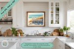 Seaside Serenity Coastal Welcome Sign - Beach House and Nautical Decor Digital Printable Wall Art