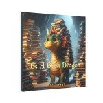 Be A Book Dragon Canvas Art - Inspire Reading with Whimsical Dragon Design, 8x8