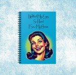 Brain-Gazing Beauty - Vintage-Inspired Ruled Spiral Notebook, 6x8 Inch, Eye-Rolling Humor