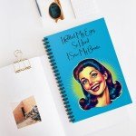 Brain-Gazing Beauty - Vintage-Inspired Ruled Spiral Notebook, 6x8 Inch, Eye-Rolling Humor
