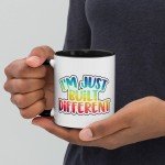 I&#39;m Just Built Different rainbow letters mug, quirky gift, birthday, valentines day, anniversary, mother&#39;s day, father&#39;s day, for funsies