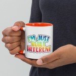 I&#39;m Just Built Different rainbow letters mug, quirky gift, birthday, valentines day, anniversary, mother&#39;s day, father&#39;s day, for funsies
