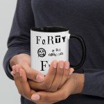 Forty the Ultimate F-Word - 40th Birthday Sarcasm Mug, millennial, punk, rocker, gift, funny, novelty, middle age, over the hill, unique