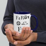 Forty the Ultimate F-Word - 40th Birthday Sarcasm Mug, millennial, punk, rocker, gift, funny, novelty, middle age, over the hill, unique
