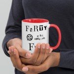 Forty the Ultimate F-Word - 40th Birthday Sarcasm Mug, millennial, punk, rocker, gift, funny, novelty, middle age, over the hill, unique