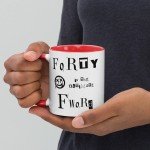 Forty the Ultimate F-Word - 40th Birthday Sarcasm Mug, millennial, punk, rocker, gift, funny, novelty, middle age, over the hill, unique