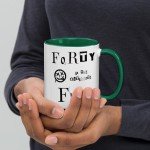 Forty the Ultimate F-Word - 40th Birthday Sarcasm Mug, millennial, punk, rocker, gift, funny, novelty, middle age, over the hill, unique