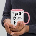 Fifty the Ultimate F-Word - 50th Birthday Sarcasm Mug, Gen-X, punk, rocker, gift, funny, novelty, over the hill, unique, sarcastic