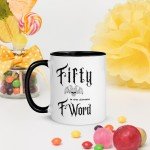 Fifty the Ultimate F-Word - 50th Birthday Sarcasm Mug, Gen-X, heavy metal, rocker, gift, funny, novelty, middle age, over the hill, unique