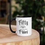 Fifty the Ultimate F-Word - 50th Birthday Sarcasm Mug, Gen-X, heavy metal, rocker, gift, funny, novelty, middle age, over the hill, unique