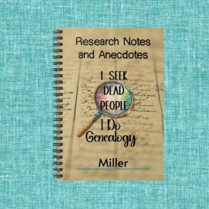 Genealogy Enthusiast Spiral Notebook - &#39;I Seek Dead People&#39; Quirky Ancestry Research Journal, Ruled, 6&quot; x 8&quot;