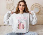 Easter Bunny Sweatshirt Gift For Her, Hip Hop to the Bookshop Cozy Spring Sweater, Booktrovert Gift for Easter, All Booked for Easter Shirt