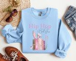 Easter Bunny Sweatshirt Gift For Her, Hip Hop to the Bookshop Cozy Spring Sweater, Booktrovert Gift for Easter, All Booked for Easter Shirt