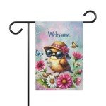 Charming Welcome Bird Double-Sided Garden Flag - Perfect for Home & Garden