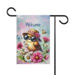 Charming Welcome Bird Double-Sided Garden Flag - Perfect for Home & Garden