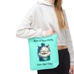 Paws-itively Purr-fect Day Cat Tote Bag. Cute Cat Tote Bag, Daily Use Bag, Gift for Cat Lovers, Shopping Tote, 13&quot;, 16&quot;, 18&quot;