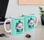 Paws-itively Purr-fect Day - Quirky Cat & Glasses Ceramic Coffee Mug - Ideal Gift for Cat Lovers