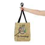 I Seek Dead People Tote Bag, Genealogy Tote Bag, Census Bag, 3 Sizes