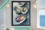 Ocean&#39;s Whisper - Coastal Inspired Printable Oyster Wall Art - Nature and Maritime Home Decor for Serene Living Spaces