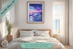 Serenity at Dusk - Captivating Beach Sunset Printable Wall Art - Peaceful Art for Tranquil Spaces in Your Home - Ideal Gift for Ocean Lovers