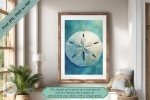 Serene Sands - Exquisite Coastal-Inspired Sand Dollar Printable Wall Art - Ideal for Living Rooms, Offices, or A Thoughtful Gift