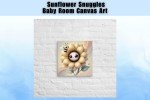 Sunflower Snuggles Canvas Art - Enchanted Nature Wall Decor for Home, Nursery & Office - Bright Floral Print, Gift Idea