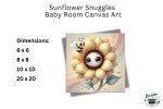 Sunflower Snuggles Canvas Art - Enchanted Nature Wall Decor for Home, Nursery & Office - Bright Floral Print, Gift Idea