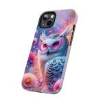 Whimsical Snowy Owl Tough Phone Case, Colorful Tough Phone Case, Gift for Owl Lovers, Unique Wildlife Phone Cover, Vibrant Floral Case