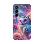 Whimsical Snowy Owl Tough Phone Case, Colorful Tough Phone Case, Gift for Owl Lovers, Unique Wildlife Phone Cover, Vibrant Floral Case