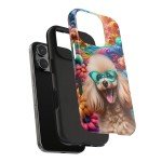 Funky Poodle Fantasy Tough Phone Case, Vibrantl Dog Tough Phone Case, Fun Gift for Dog Lovers, Unique Phone Accessory, IPhone, Galaxy