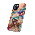 Funky Poodle Fantasy Tough Phone Case, Vibrantl Dog Tough Phone Case, Fun Gift for Dog Lovers, Unique Phone Accessory, IPhone, Galaxy