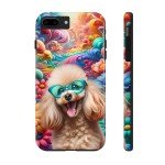 Funky Poodle Fantasy Tough Phone Case, Vibrantl Dog Tough Phone Case, Fun Gift for Dog Lovers, Unique Phone Accessory, IPhone, Galaxy