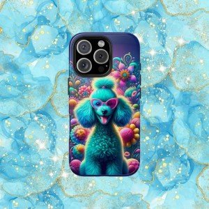 Vibrant Poodle Paradise Phone Case - Tough and Trendy Cover for iPhone and Samsung Galaxy