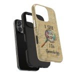 Ancestral Sleuth Tough Phone Case for iPhone & Galaxy – I Seek Dead People Tough Phone Case, Gift for Genealogists, Family History Lover
