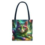 Enchanted Forest Cat Tote Bag - Mystical Art Carry-All, Available in 13&quot;, 16&quot;, and 18&quot;