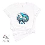 Aurora Borealis Labradorite Fox Spirit Animal Graphic T-shirt -  Crystal Witch Gift -  Mystical Pagan Spiritual Magic Shirt - Plus Size S-3X