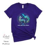 Aurora Borealis Labradorite Fox Spirit Animal Graphic T-shirt -  Crystal Witch Gift -  Mystical Pagan Spiritual Magic Shirt - Plus Size S-3X