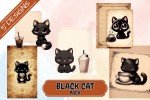 Adorable Cat Café Printable Junk Journal Kit, 35 Unique Charming Designs for Crafting, Scrapbooking