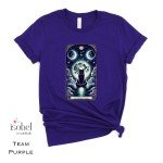 The Shadow Prowler Black Cat Tarot Card Graphic T-shirt - Full Moon Divine Feminine Mystical Pagan Divination Shirt - - Plus Size S-3X