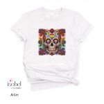 Rainbow Sugar Skull Graphic T-Shirt - Gay Pride - Day of the Dead - Mystical Pagan Shirt - Halloween Tee - Samhain - Plus Size S-3X