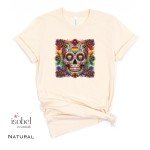 Rainbow Sugar Skull Graphic T-Shirt - Gay Pride - Day of the Dead - Mystical Pagan Shirt - Halloween Tee - Samhain - Plus Size S-3X