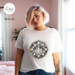 Vintage Celestial Crystal Grid Graphic T-shirt -  Crystal Witch Gift -  Mystical Pagan Spiritual Magic Shirt - Plus Size S-3X