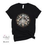 Vintage Celestial Crystal Grid Graphic T-shirt -  Crystal Witch Gift -  Mystical Pagan Spiritual Magic Shirt - Plus Size S-3X