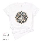 Vintage Celestial Crystal Grid Graphic T-shirt -  Crystal Witch Gift -  Mystical Pagan Spiritual Magic Shirt - Plus Size S-3X