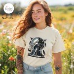 Underworld Dark Goddess Graphic T-shirt for Witches - Divine Feminine Raven Skull Pagan Shirt - Norse Mythology - Plus Size S-3X